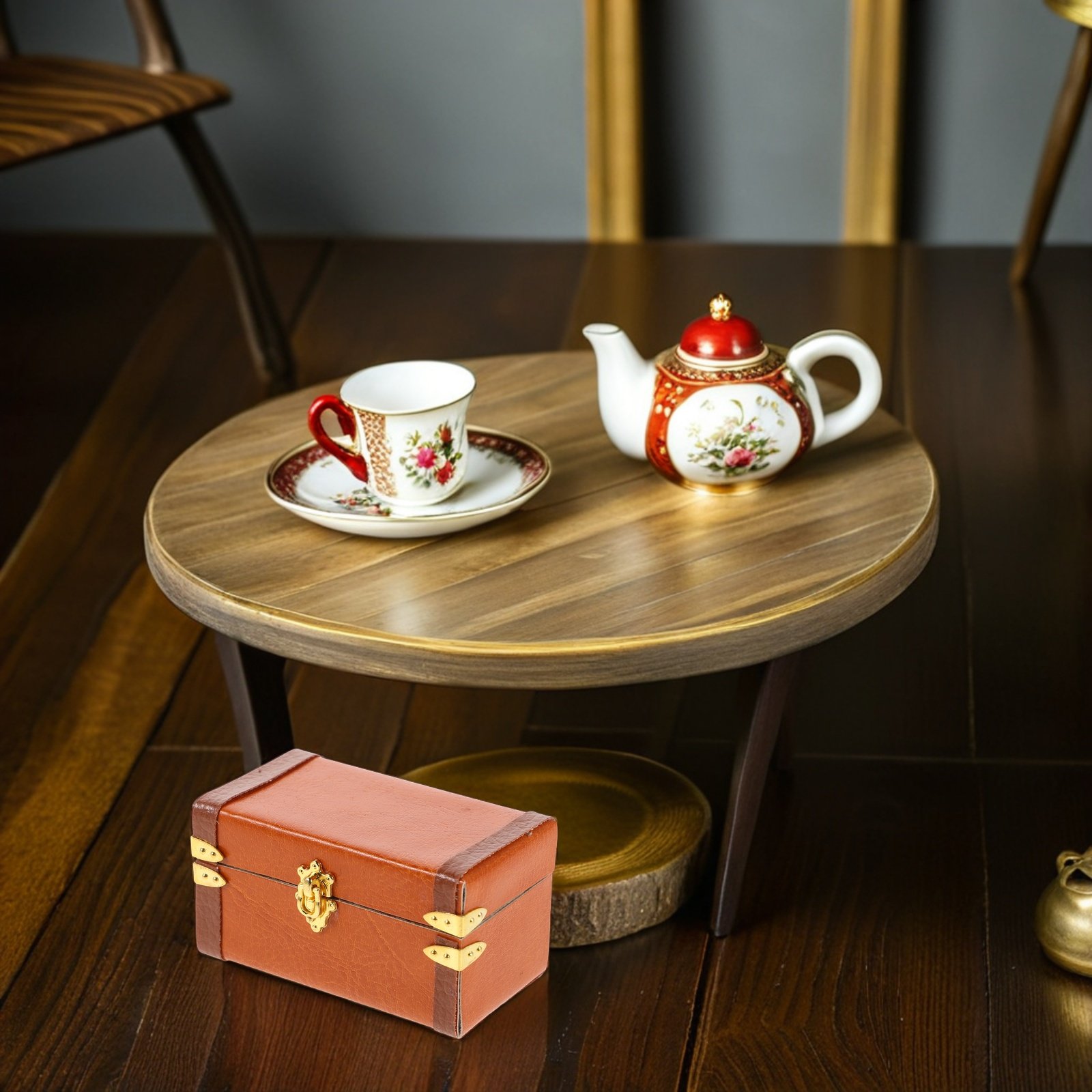 Retro Vintage Trunk Suitcase - Valigia Vintage in Miniatura, Contenitore da
