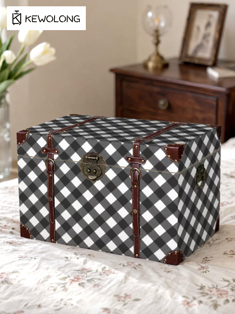 Scatola di Legno Vintage con S - Retro Vintage Trunk Suitcase recensione e prezzo