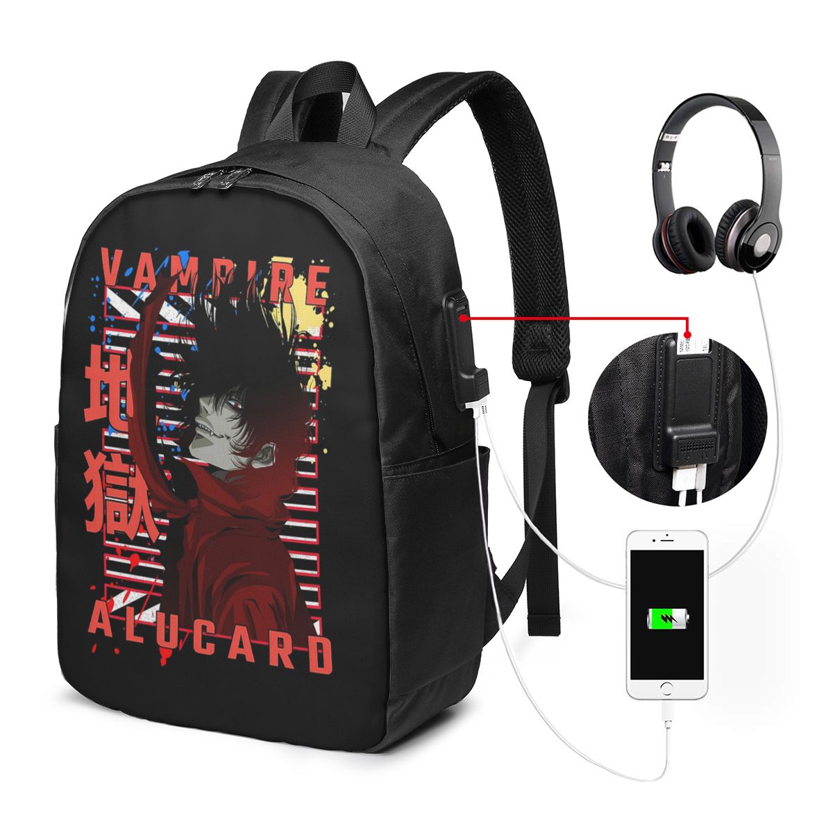 Alucard Hellsing Manga Zaino d - Backpacks recensione e prezzo