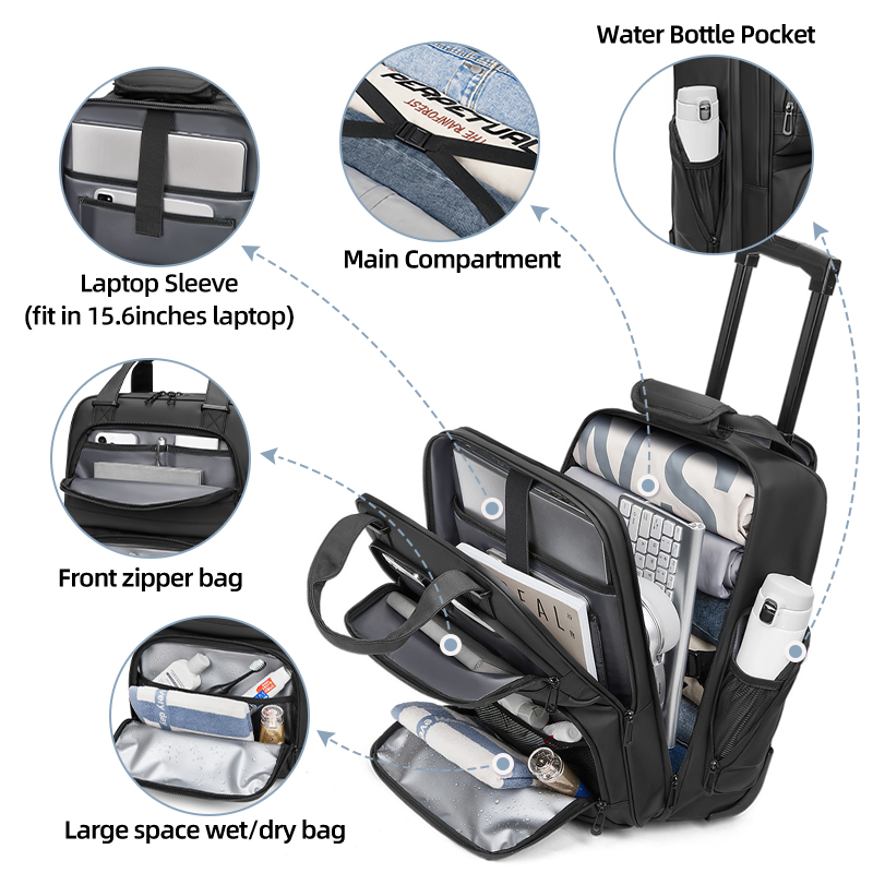 Zaini da viaggio con ruote per - Foldable Rolling Luggage Bag recensione e prezzo